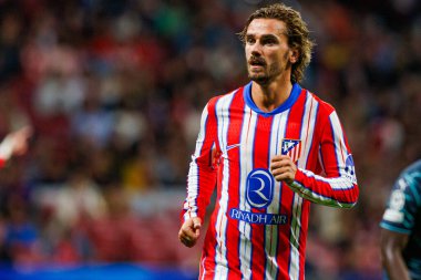 Antoine Griezmann UEFA Şampiyonlar Ligi maçında Atletico de Madrid ve Red Bull Leipzig (Maciej Rogowski) takımları arasında görüldü.)