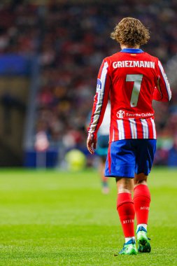 Antoine Griezmann UEFA Şampiyonlar Ligi maçında Atletico de Madrid ve Red Bull Leipzig (Maciej Rogowski) takımları arasında görüldü.)