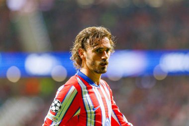Antoine Griezmann UEFA Şampiyonlar Ligi maçında Atletico de Madrid ve Red Bull Leipzig (Maciej Rogowski) takımları arasında görüldü.)
