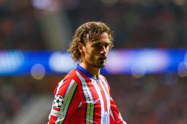Antoine Griezmann UEFA Şampiyonlar Ligi maçında Atletico de Madrid ve Red Bull Leipzig (Maciej Rogowski) takımları arasında görüldü.)