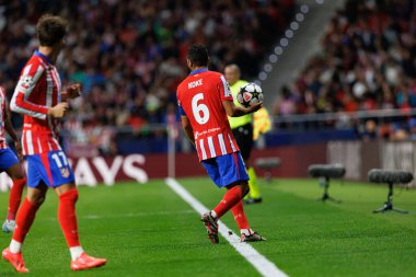 Koke UEFA Şampiyonlar Ligi maçında Atletico de Madrid ve Red Bull Leipzig (Maciej Rogowski) takımları arasında görüldü.)
