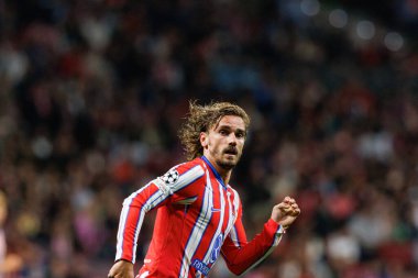 Antoine Griezmann UEFA Şampiyonlar Ligi maçında Atletico de Madrid ve Red Bull Leipzig (Maciej Rogowski) takımları arasında görüldü.)