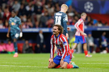 Antoine Griezmann UEFA Şampiyonlar Ligi maçında Atletico de Madrid ve Red Bull Leipzig (Maciej Rogowski) takımları arasında görüldü.)