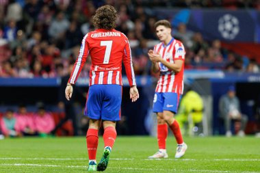Antoine Griezmann UEFA Şampiyonlar Ligi maçında Atletico de Madrid ve Red Bull Leipzig (Maciej Rogowski) takımları arasında görüldü.)