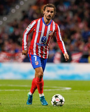 Antoine Griezmann UEFA Şampiyonlar Ligi maçında Atletico de Madrid ve Red Bull Leipzig (Maciej Rogowski) takımları arasında görüldü.)