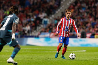 Antoine Griezmann UEFA Şampiyonlar Ligi maçında Atletico de Madrid ve Red Bull Leipzig (Maciej Rogowski) takımları arasında görüldü.)