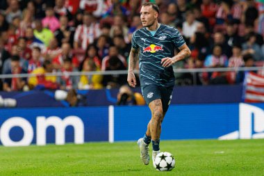 Willi Orban UEFA Şampiyonlar Ligi maçında Atletico de Madrid ve Red Bull Leipzig (Maciej Rogowski) takımları arasında görüldü.)