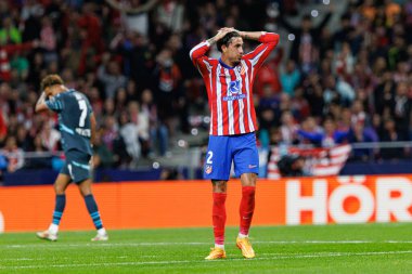 Jose Maria Gimenez UEFA Şampiyonlar Ligi maçında Atletico de Madrid ve Red Bull Leipzig (Maciej Rogowski) takımları arasında görüldü.)