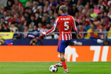 Rodrigo de Paul UEFA Şampiyonlar Ligi maçında Atletico de Madrid ve Red Bull Leipzig (Maciej Rogowski) takımları arasında görüldü.)