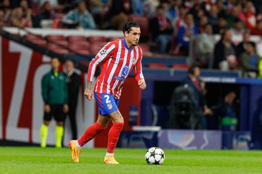 Jose Maria Gimenez UEFA Şampiyonlar Ligi maçında Atletico de Madrid ve Red Bull Leipzig (Maciej Rogowski) takımları arasında görüldü.)