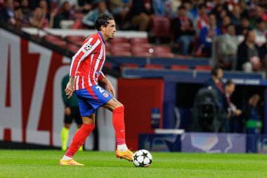 Jose Maria Gimenez UEFA Şampiyonlar Ligi maçında Atletico de Madrid ve Red Bull Leipzig (Maciej Rogowski) takımları arasında görüldü.)