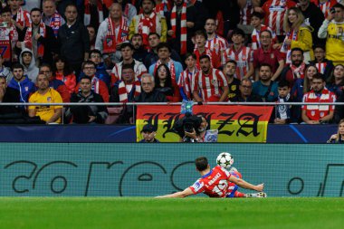 Julian Alvarez UEFA Şampiyonlar Ligi maçında Atletico de Madrid ve Red Bull Leipzig (Maciej Rogowski) takımları arasında görüldü.)