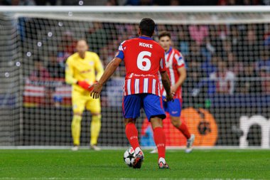 Koke UEFA Şampiyonlar Ligi maçında Atletico de Madrid ve Red Bull Leipzig (Maciej Rogowski) takımları arasında görüldü.)