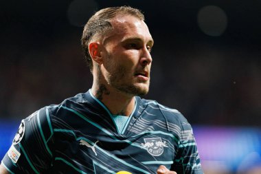 David Raum UEFA Şampiyonlar Ligi maçında Atletico de Madrid ve Red Bull Leipzig (Maciej Rogowski) takımları arasında görüldü.)