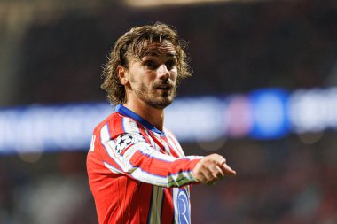 Antoine Griezmann UEFA Şampiyonlar Ligi maçında Atletico de Madrid ve Red Bull Leipzig (Maciej Rogowski) takımları arasında görüldü.)