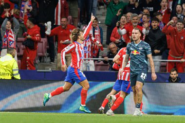 Antoine Griezmann UEFA Şampiyonlar Ligi maçında Atletico de Madrid ve Red Bull Leipzig (Maciej Rogowski) takımları arasında görüldü.)