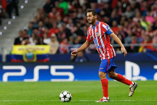 Koke UEFA Şampiyonlar Ligi maçında Atletico de Madrid ve Red Bull Leipzig (Maciej Rogowski) takımları arasında görüldü.)