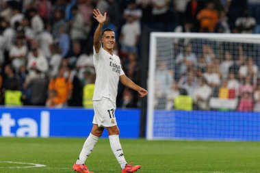 Lucas Vazquez, Real Madrid FC ve RCD Espanyol de Barcelona takımları arasında Estadio Santiago Bernabeu (Maciej Rogowski)