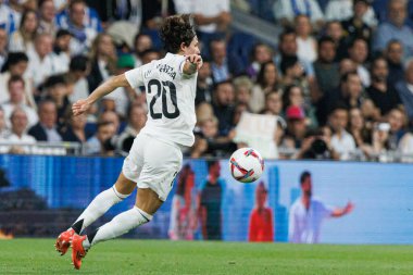 Fran Garcia, Real Madrid FC ve RCD Espanyol de Barcelona takımları arasında Estadio Santiago Bernabeu (Maciej Rogowski)
