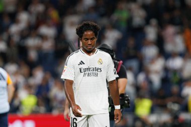 Endrick, Real Madrid FC ve RCD Espanyol de Barcelona takımları arasında Estadio Santiago Bernabeu (Maciej Rogowski)