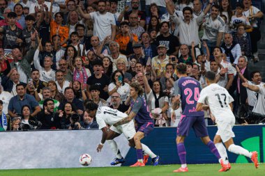 Endrick, Carlos Romero, Estadio Santiago Bernabeu 'da Real Madrid FC ve RCD Espanyol de Barcelona takımları arasında oynanan maçta görüldü (Maciej Rogowski)