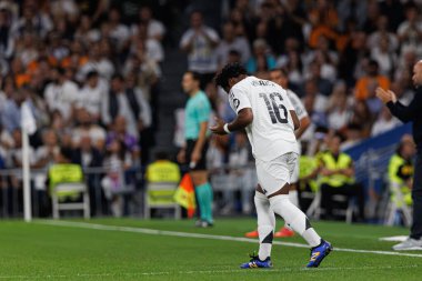 Endrick, Real Madrid FC ve RCD Espanyol de Barcelona takımları arasında Estadio Santiago Bernabeu (Maciej Rogowski)