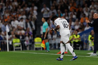 Endrick, Real Madrid FC ve RCD Espanyol de Barcelona takımları arasında Estadio Santiago Bernabeu (Maciej Rogowski)
