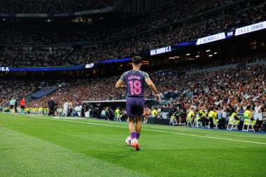 Alvaro Aguado, Real Madrid FC ve RCD Espanyol de Barcelona takımları arasında Estadio Santiago Bernabeu (Maciej Rogowski)