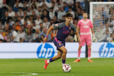 Alvaro Aguado, Real Madrid FC ve RCD Espanyol de Barcelona takımları arasında Estadio Santiago Bernabeu (Maciej Rogowski)