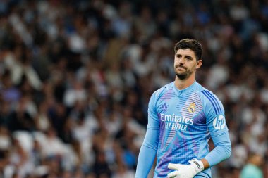 Thibaut Courtois, Real Madrid FC ve RCD Espanyol de Barcelona takımları arasında Estadio Santiago Bernabeu 'da (Maciej Rogowski)