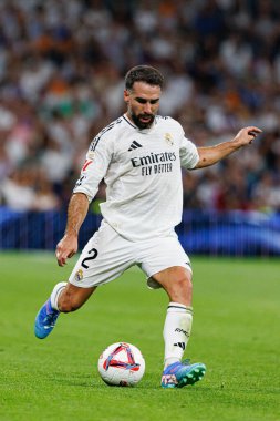 Dani Carvajal, Real Madrid FC ve RCD Espanyol de Barcelona takımları arasında Estadio Santiago Bernabeu 'da (Maciej Rogowski)