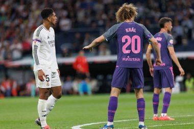 Jude Bellingham, Alex King, Estadio Santiago Bernabeu 'da Real Madrid FC ve RCD Espanyol de Barcelona takımları arasında oynanan maç sırasında görüldü (Maciej Rogowski)