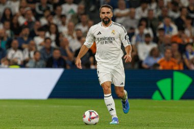 Dani Carvajal, Real Madrid FC ve RCD Espanyol de Barcelona takımları arasında Estadio Santiago Bernabeu 'da (Maciej Rogowski)