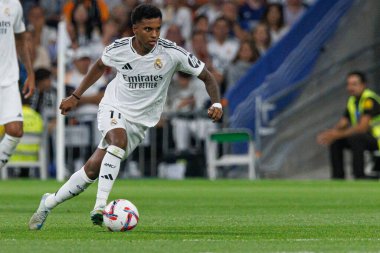 Estadio Santiago Bernabeu 'daki Real Madrid FC ve RCD Espanyol de Barcelona takımları arasında oynanan LaLiga EA SPORTS maçında Rodrygo görüldü (Maciej Rogowski)