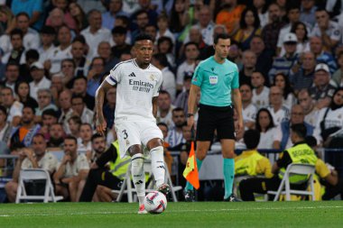 Eder Militao, Real Madrid FC ve RCD Espanyol de Barcelona takımları arasında Estadio Santiago Bernabeu (Maciej Rogowski)