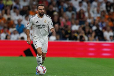 Dani Carvajal, Real Madrid FC ve RCD Espanyol de Barcelona takımları arasında Estadio Santiago Bernabeu 'da (Maciej Rogowski)