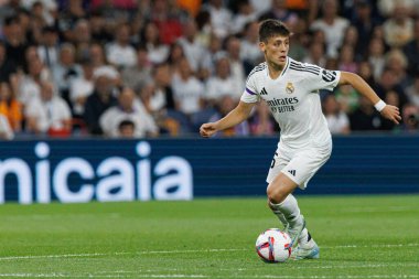 Arda Güler, Real Madrid FC ve RCD Espanyol de Barcelona takımları arasında Estadio Santiago Bernabeu (Maciej Rogowski)