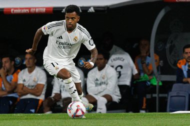 Estadio Santiago Bernabeu 'daki Real Madrid FC ve RCD Espanyol de Barcelona takımları arasında oynanan LaLiga EA SPORTS maçında Rodrygo görüldü (Maciej Rogowski)
