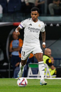 Estadio Santiago Bernabeu 'daki Real Madrid FC ve RCD Espanyol de Barcelona takımları arasında oynanan LaLiga EA SPORTS maçında Rodrygo görüldü (Maciej Rogowski)
