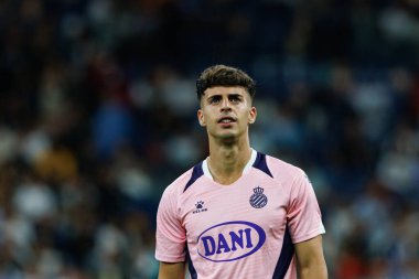 Alvaro Aguado, Real Madrid FC ve RCD Espanyol de Barcelona takımları arasında Estadio Santiago Bernabeu (Maciej Rogowski)