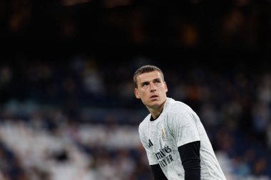 Andy Lunin, Real Madrid FC ve RCD Espanyol de Barcelona takımları arasında Estadio Santiago Bernabeu (Maciej Rogowski)