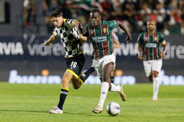 Joel Silva, Nilton Varela, Liga Portekiz maçı sırasında Estrela Amadora ve Boavista FC takımları arasında Estadio Jose Gomes 'de görüldü.