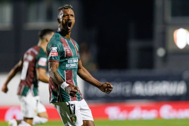 Luis Nani, Liga Portekiz maçında Estrela Amadora ve Boavista FC takımları arasında attığı golün ardından Estadio Jose Gomes 'de maç yaparken görüldü.