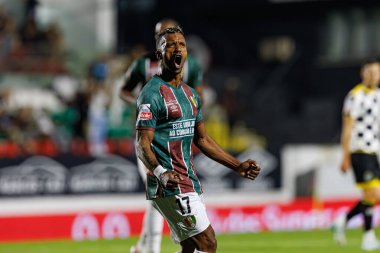 Luis Nani, Liga Portekiz maçında Estrela Amadora ve Boavista FC takımları arasında attığı golün ardından Estadio Jose Gomes 'de maç yaparken görüldü.