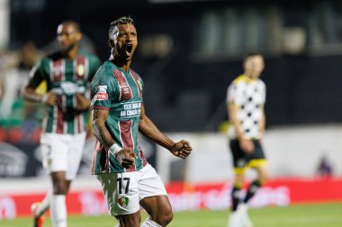 Luis Nani, Liga Portekiz maçında Estrela Amadora ve Boavista FC takımları arasında attığı golün ardından Estadio Jose Gomes 'de maç yaparken görüldü.