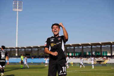 Raul Garcia Gonzalez, Estadio Belediyesi Rio Maior 'daki Casa Pia AC ve Moreirense FC takımları arasında oynanan Liga Portekiz maçında gol attıktan sonra kutluyor.)