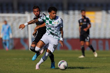 Andre Geraldes, Jeremy Antonisse  during Liga Portugal game between teams of Casa Pia AC and Moreirense FC  at Estadio Municipal Rio Maior (Maciej Rogowski) clipart