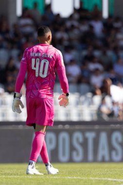 Estadio Belediyesi Rio Maior 'daki Casa Pia AC ve Moreirense FC takımları arasında oynanan Liga Portekiz maçı sırasında Kewin Silva (Maciej Rogowski)