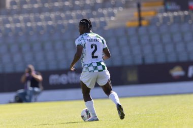 Liga Portekiz maçı sırasında Estadio Belediyesi Rio Maior 'daki Casa Pia AC ve Moreirense FC takımları arasında Fabiano Silva (Maciej Rogowski)