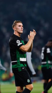 Viktor Gyokeres UEFA Şampiyonlar Ligi maçında, Sporting CP ve LOSC Lille (Maciej Rogowski) takımları arasında görüldü.) 